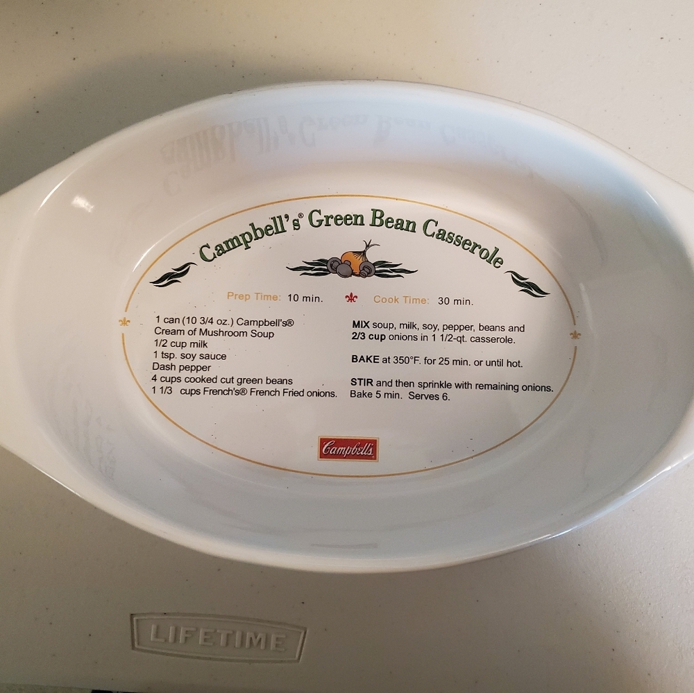 NWT Campbell's Kids Green Bean Casserole Dish